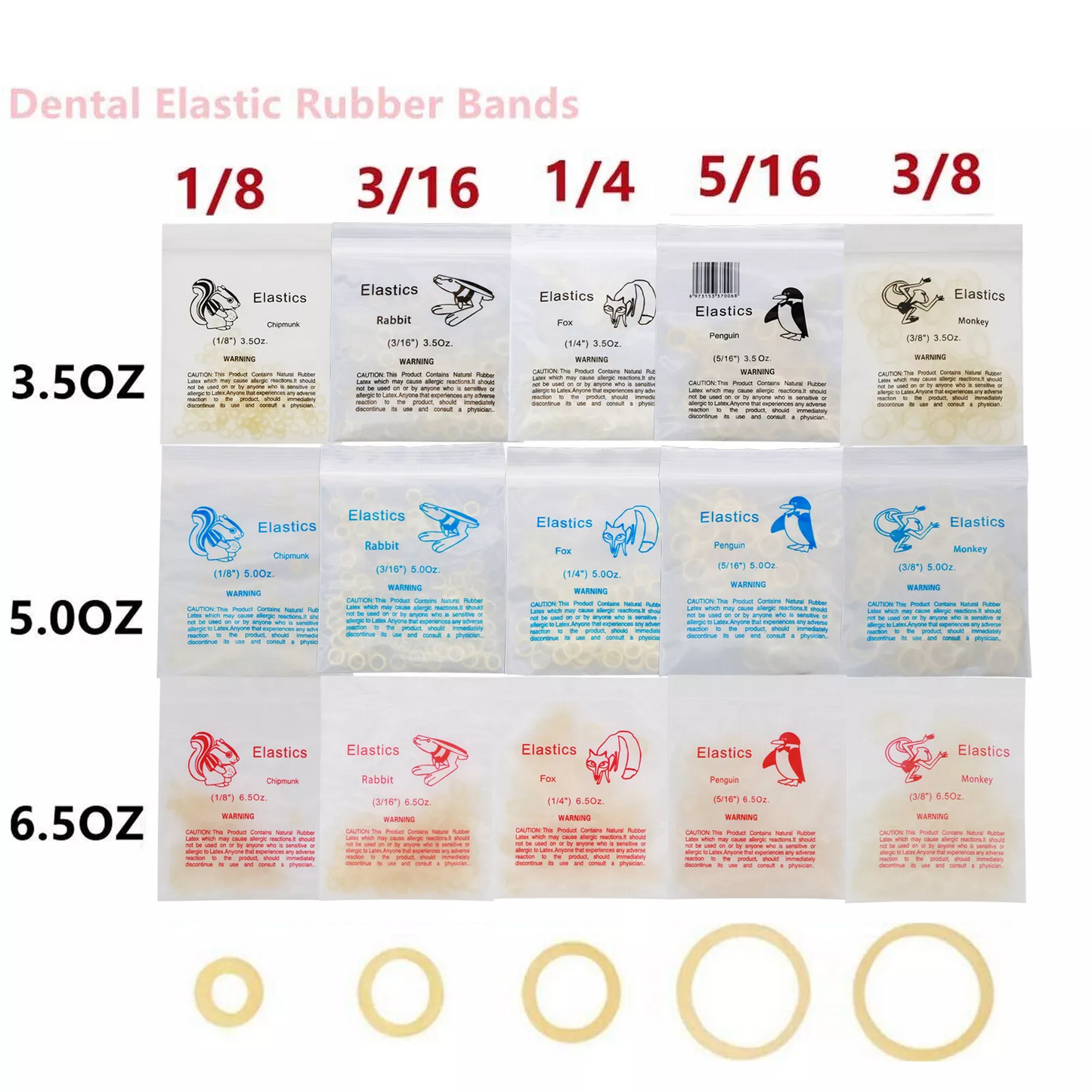 Elastic Rubber Bands （500pcs）