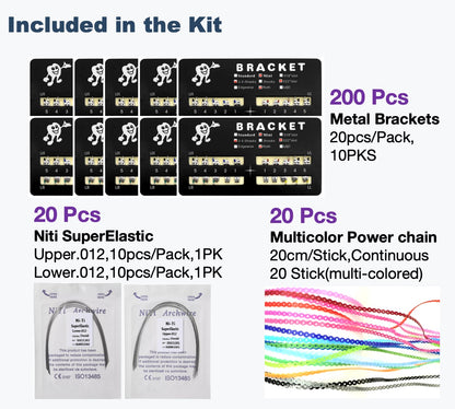 Braces Kit with Power Chain 20 Colors