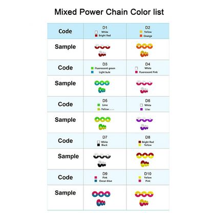 Two Color Combos Braces Power Chain