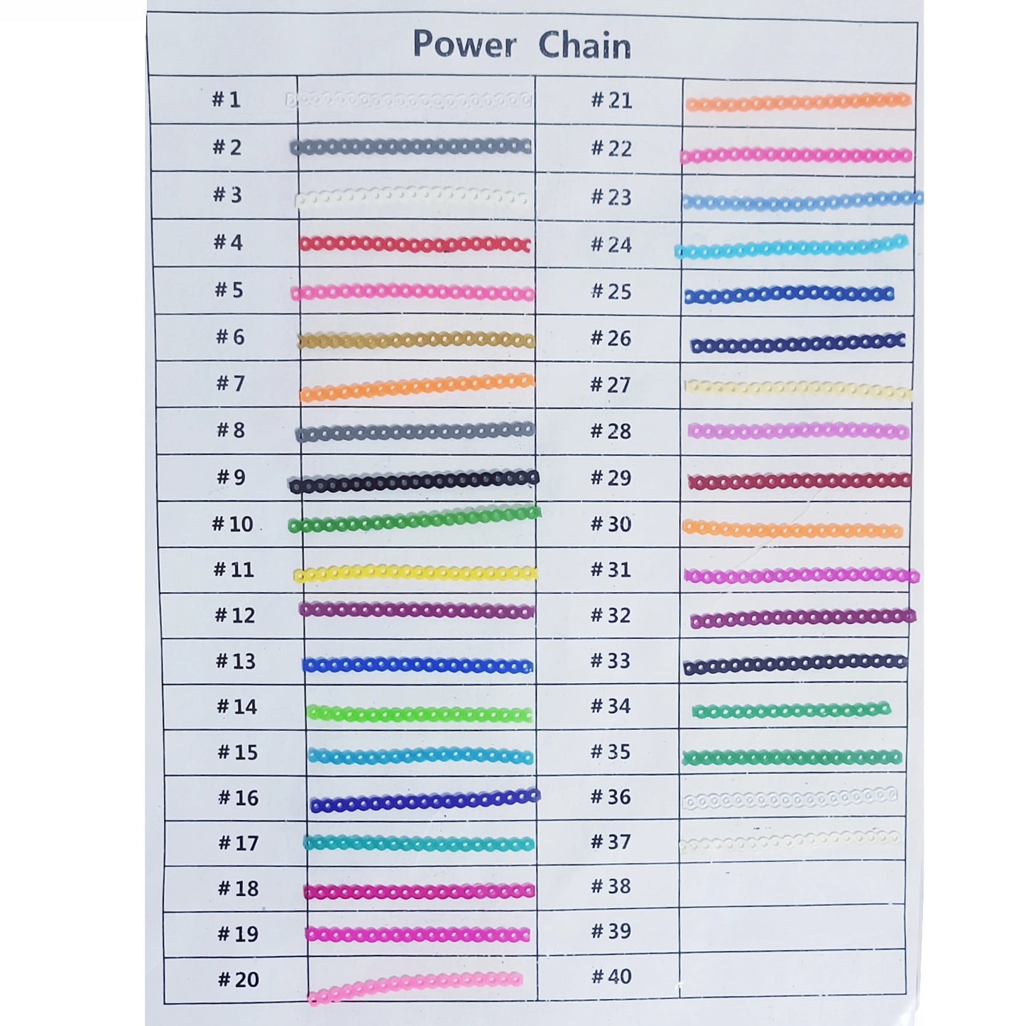  Braces power chain (37 Colors)