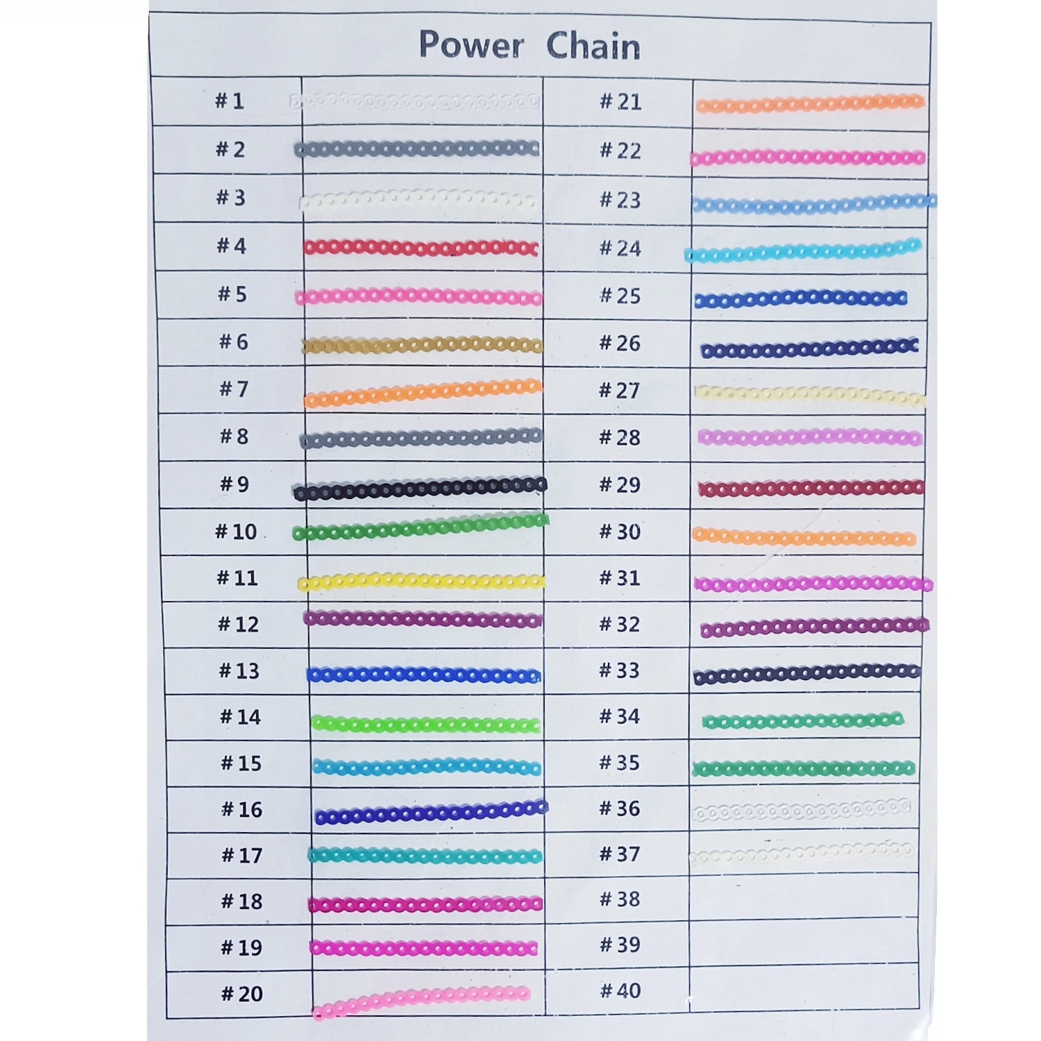  Braces power chain (37 Colors)